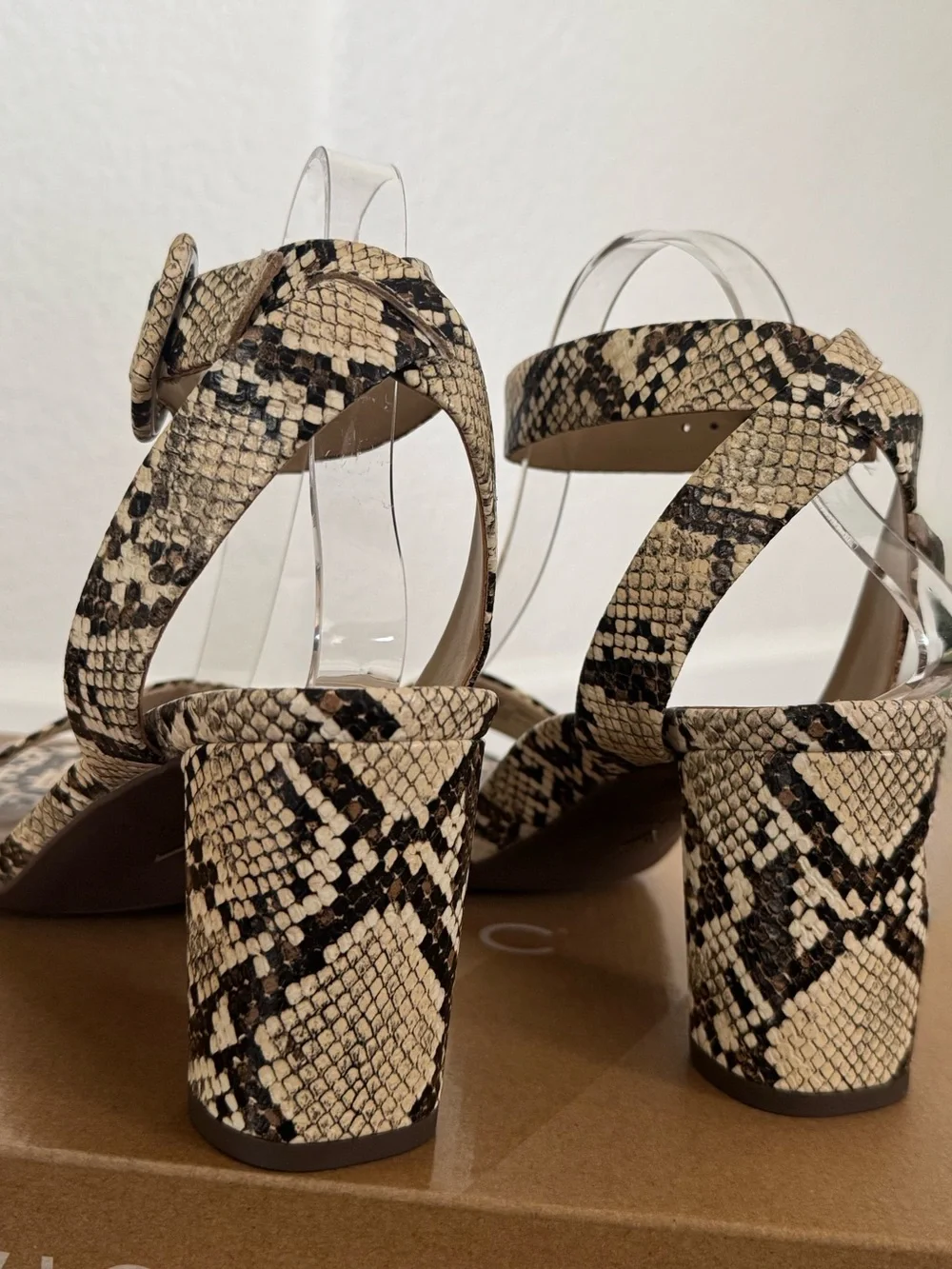 NEW in box - Vionic Snake-Print Block Heel Sandal with arch support